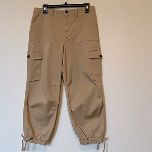 Alice + Olivia Drawstring Hem Crop Cargo Pant Size 29